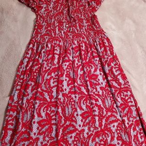 Dress, XL, Red, Black, and white